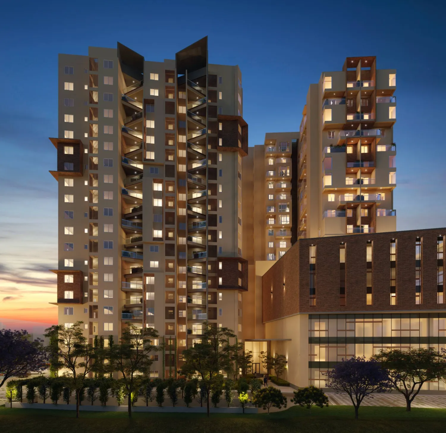 Millionaire Tower residences at first light